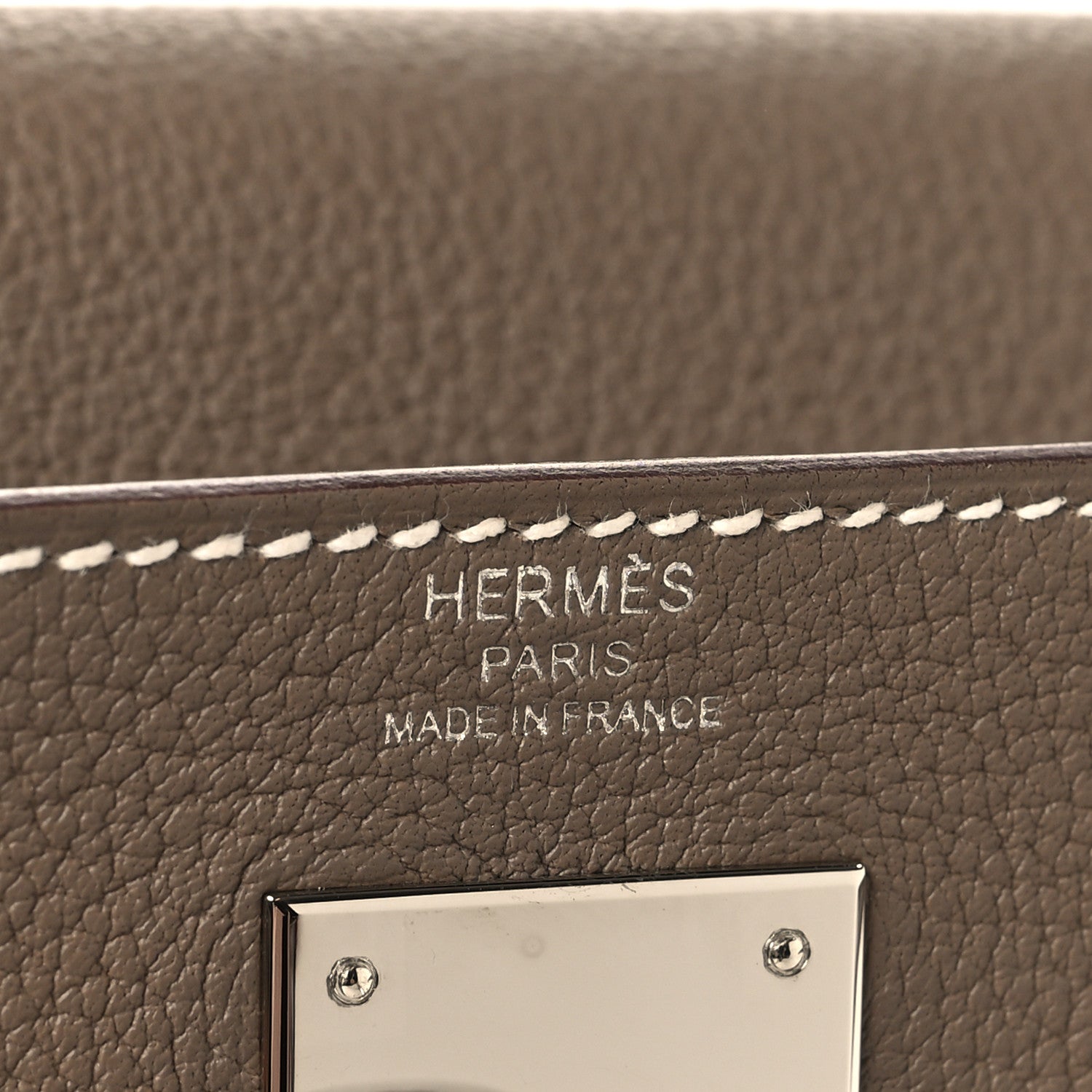 Hermes Togo Kelly Retourne 28 Etoupe 5 of 12