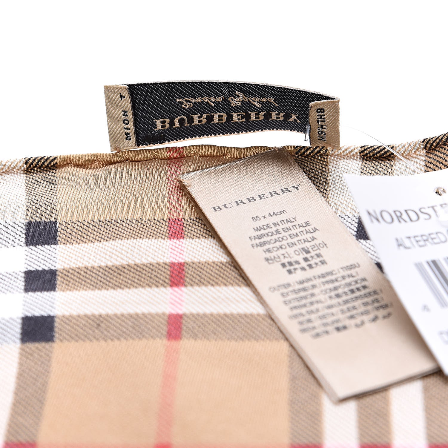 Burberry Silk House Check Triangle Scarf White 5 of 5
