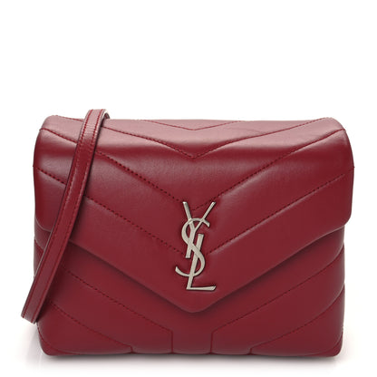 Saint Laurent Calfskin Y Quilted Monogram Toy Loulou Crossbody Bag New Lipstick 1 of 11