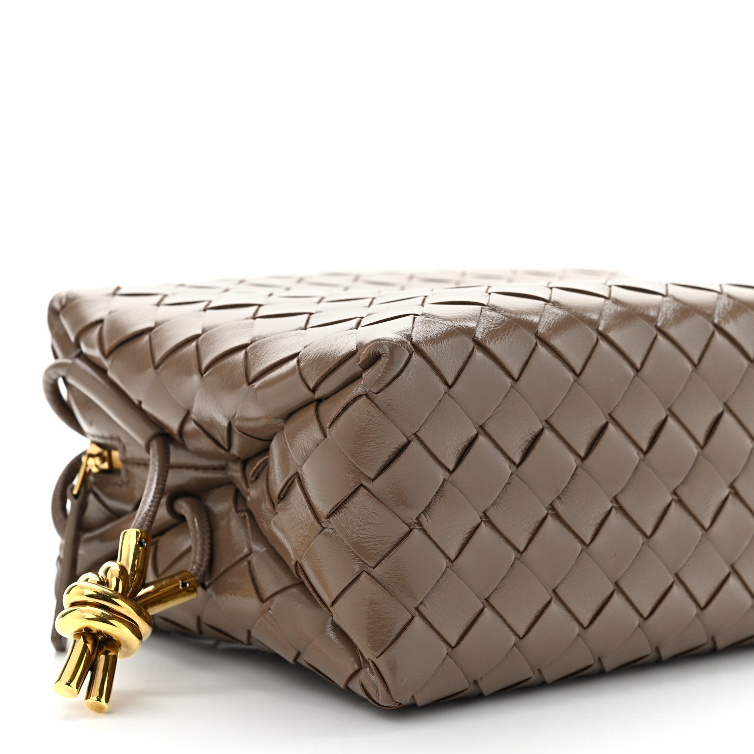 Bottega Veneta Polished Nappa Intrecciato Knot Small Loop Camera Bag Pinecone 8 of 9