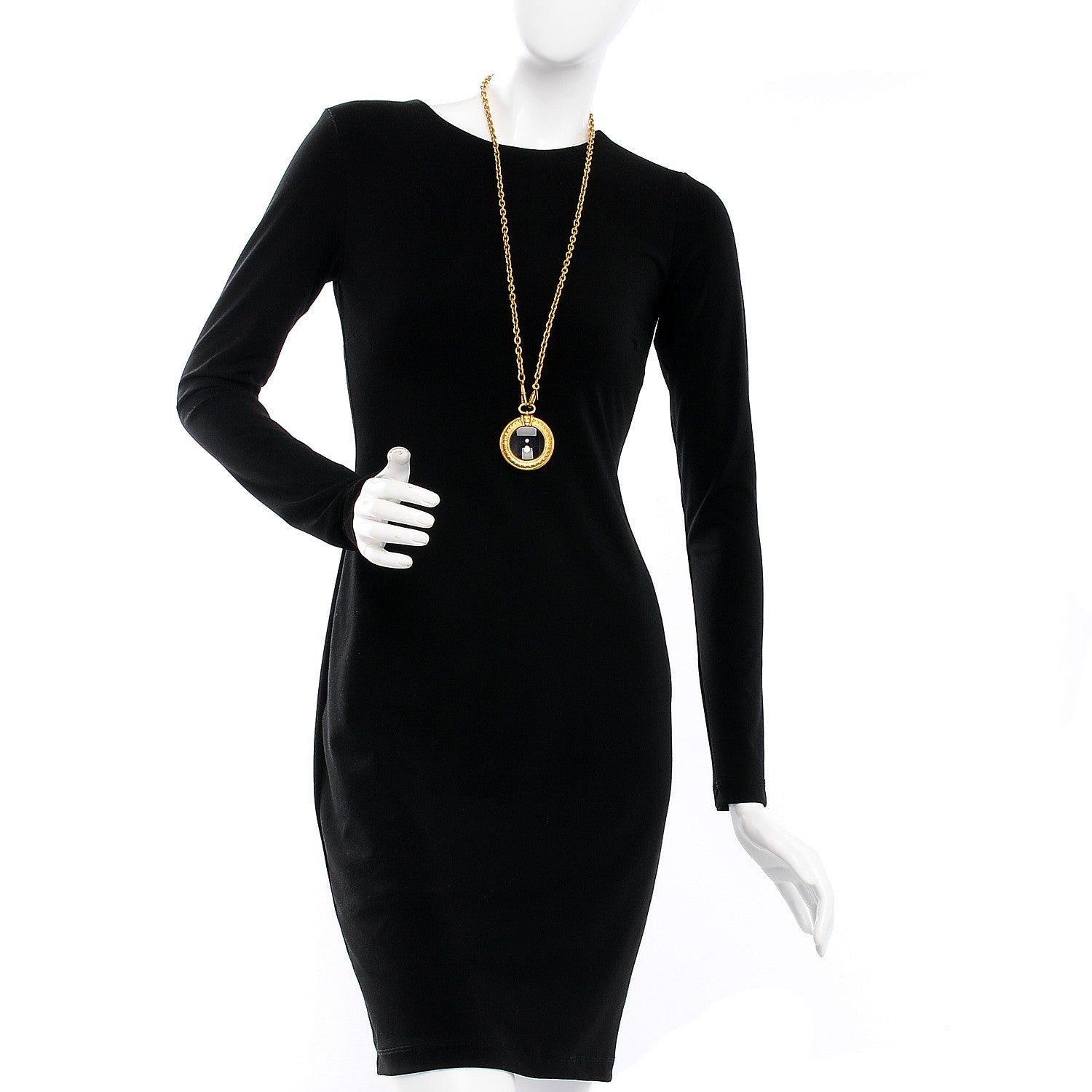 Chanel Loupe Chain Necklace Gold 2 of 5