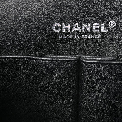 Chanel Patent Calfskin Quilted Bi-Color Medium Double Flap Pink Black 11 of 13