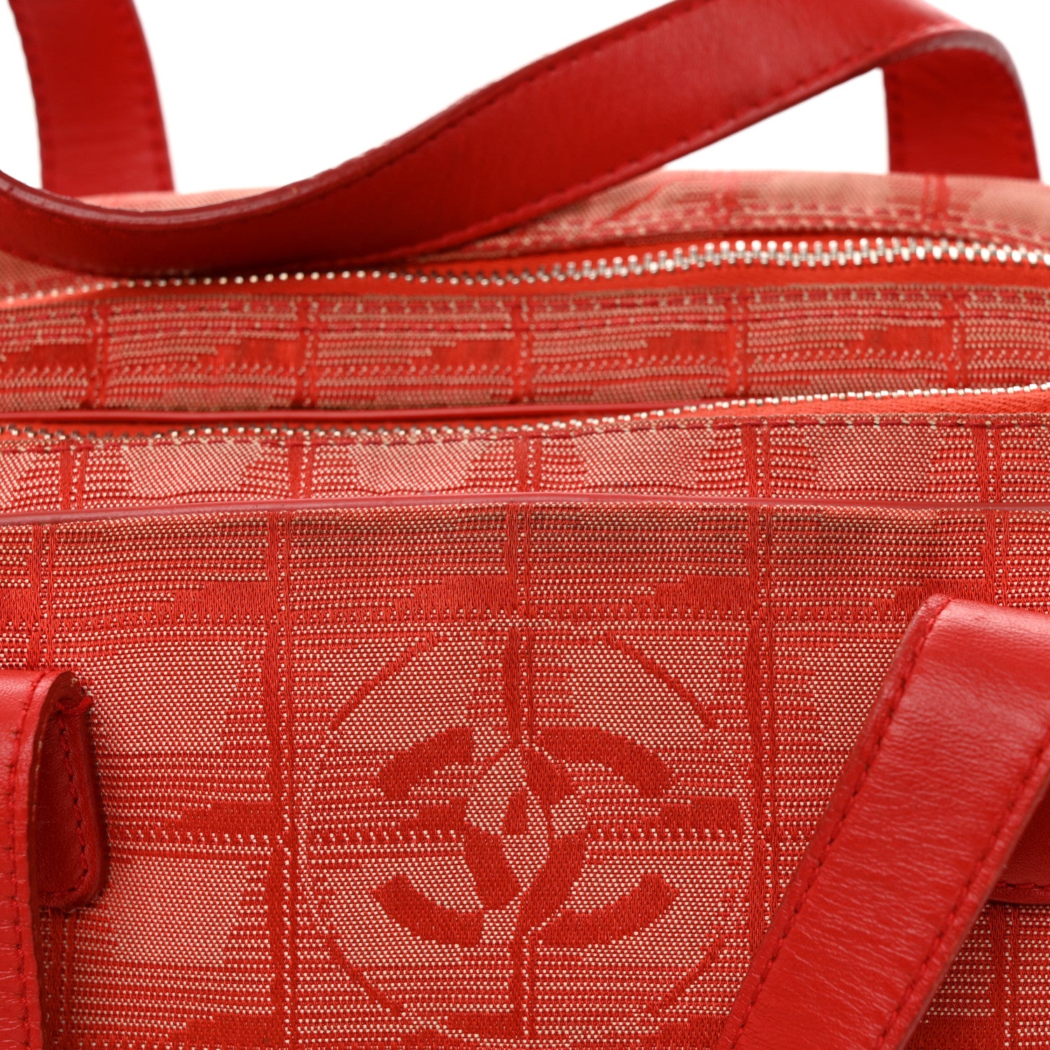 Chanel Nylon Small Travel Tote Red 16 of 24