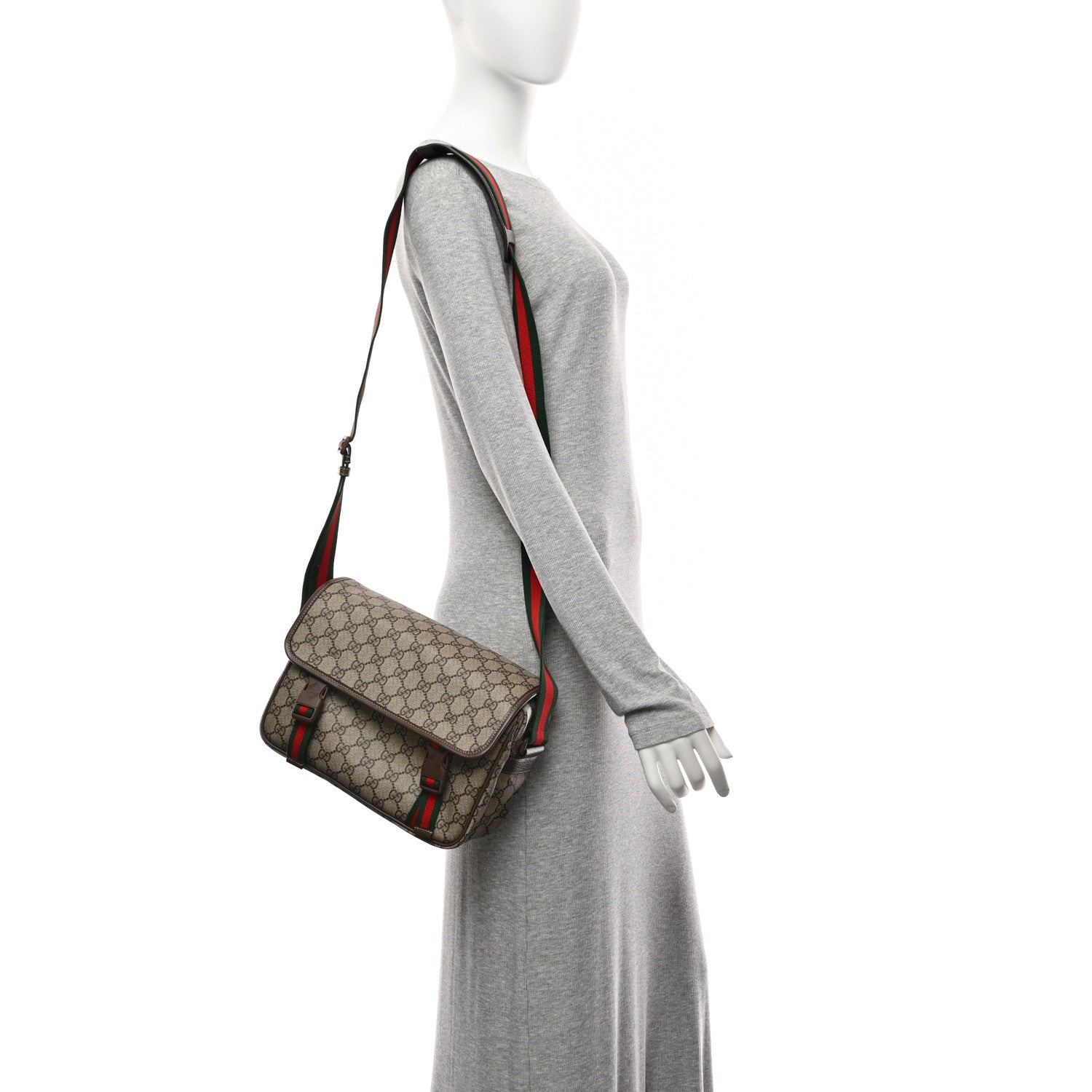 Gucci GG Supreme Small Messenger Bag Beige Ebony 2 of 9