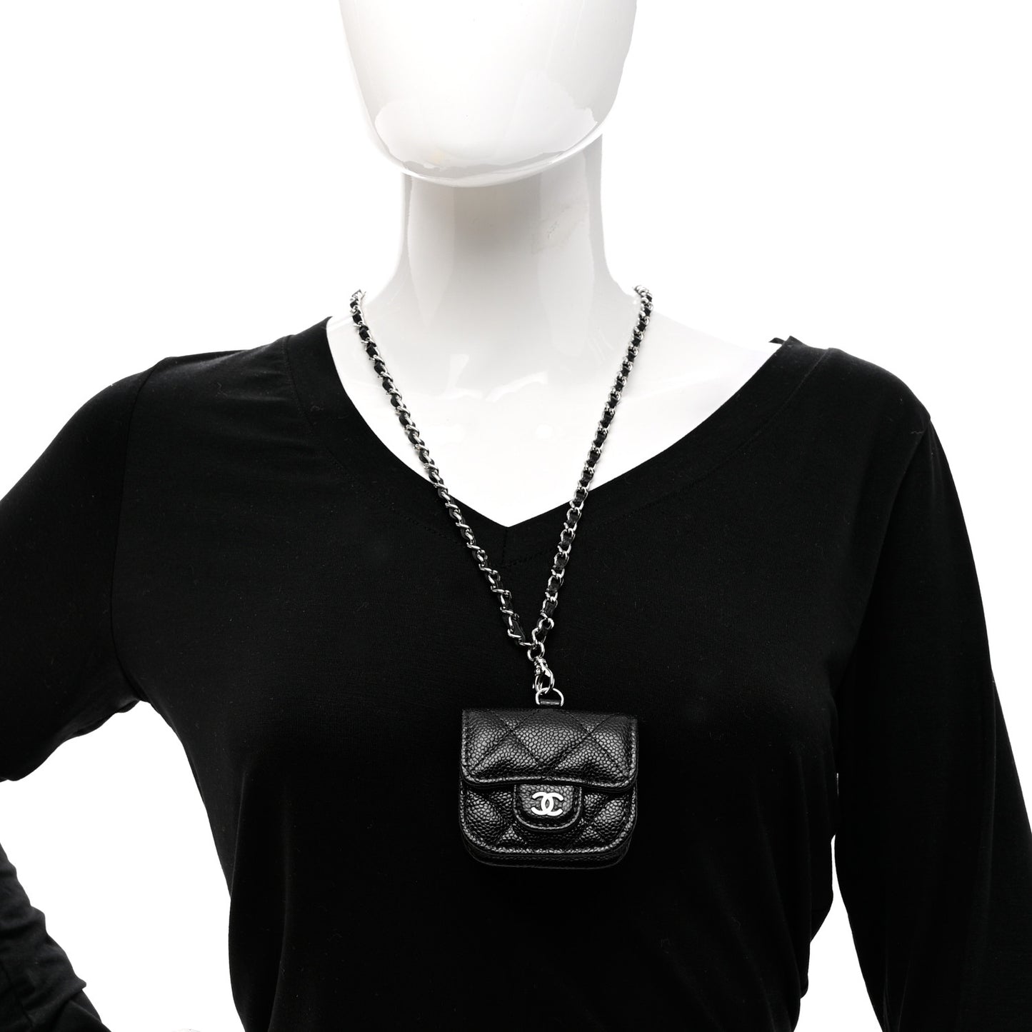 Caviar Quilted Airpods Pro Case Black