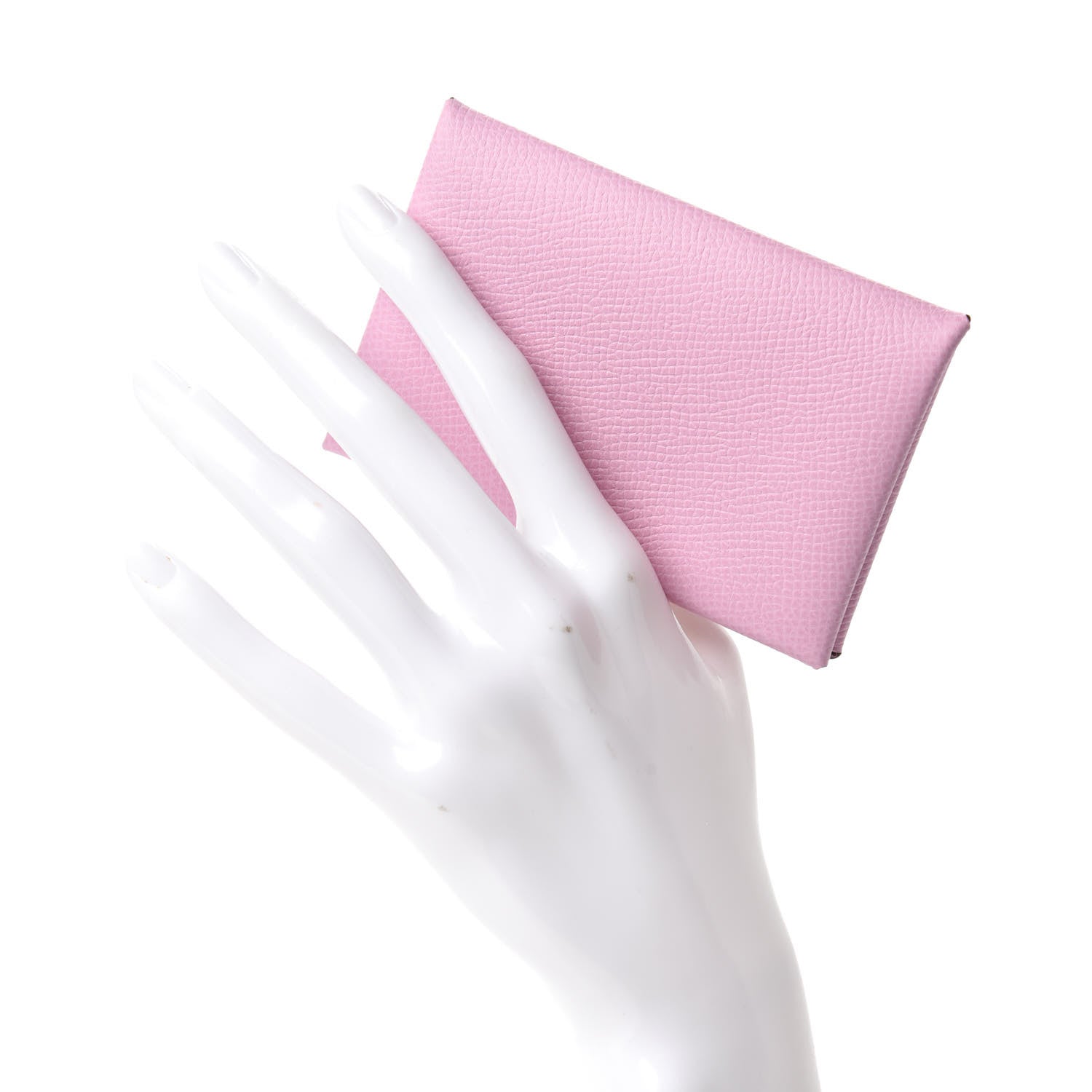 Hermes Epsom Calvi Card Case Mauve Sylvestre 2 of 8