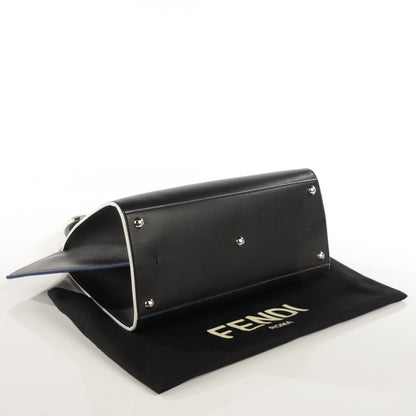 Fendi Vitello Dolce Shiny Nappa Petite 3Jours Tote Black Iris 4 of 7