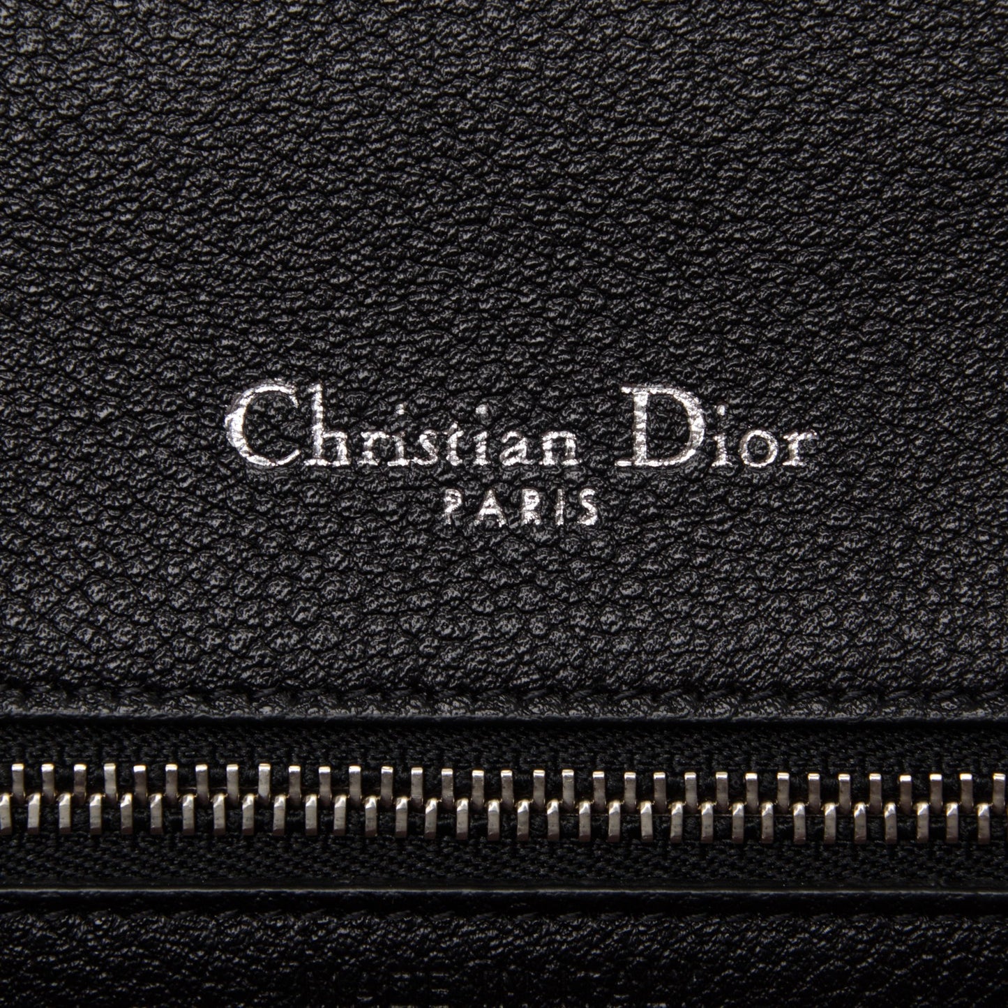 Grained Calfskin Medium Diorama Flap Bag Black