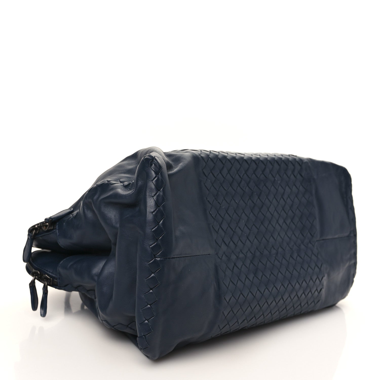 Bottega Veneta Calfskin Intrecciato Large Leggero Tote Blue 3 of 9