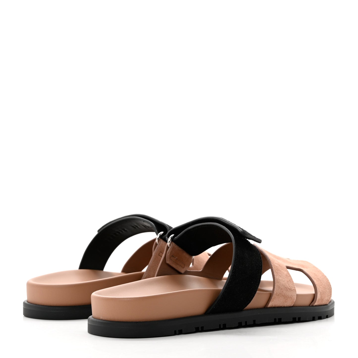 Suede Goatskin Womens Chypre Sandals 37 Rose Perle Black