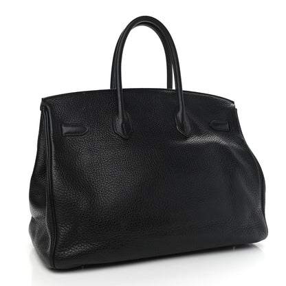Hermes Taurillon Clemence Birkin 35 Black 3 of 15