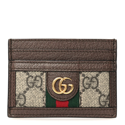 Gucci GG Supreme Monogram Ophidia Card Holder Brown 1 of 11
