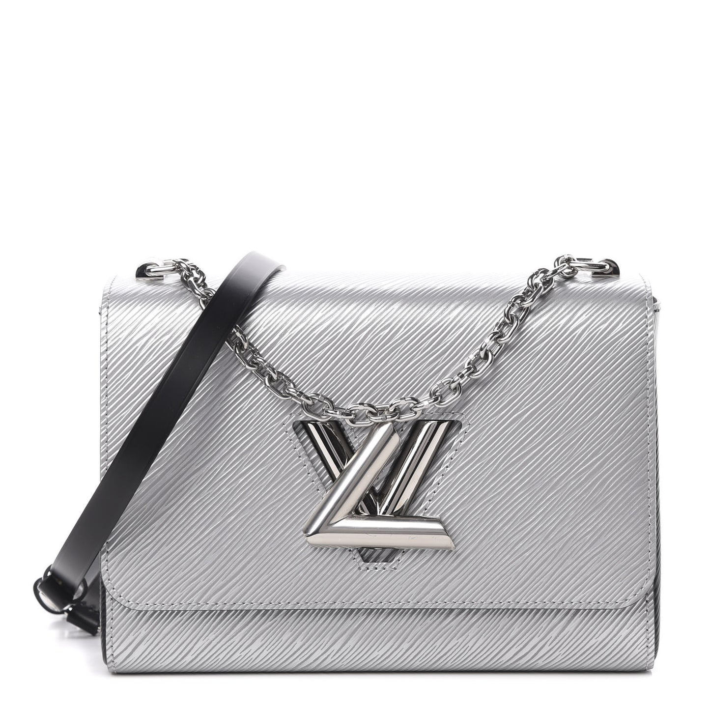 Epi Twist Shoulder Bag MM Argent
