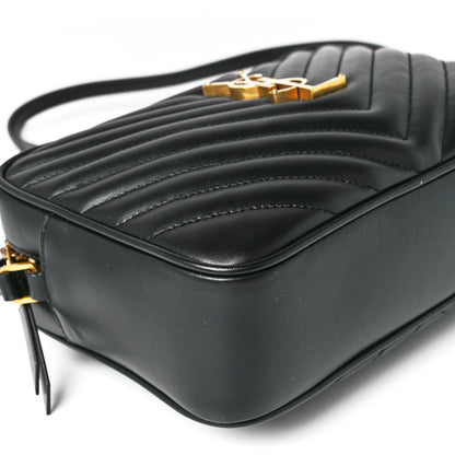Saint Laurent Calfskin Matelasse Monogram Lou Camera Bag Black 10 of 11