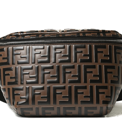 Fendi Vitello Century Bi-Color FF 1974 Embossed Belt Bag Maya Black 8 of 13