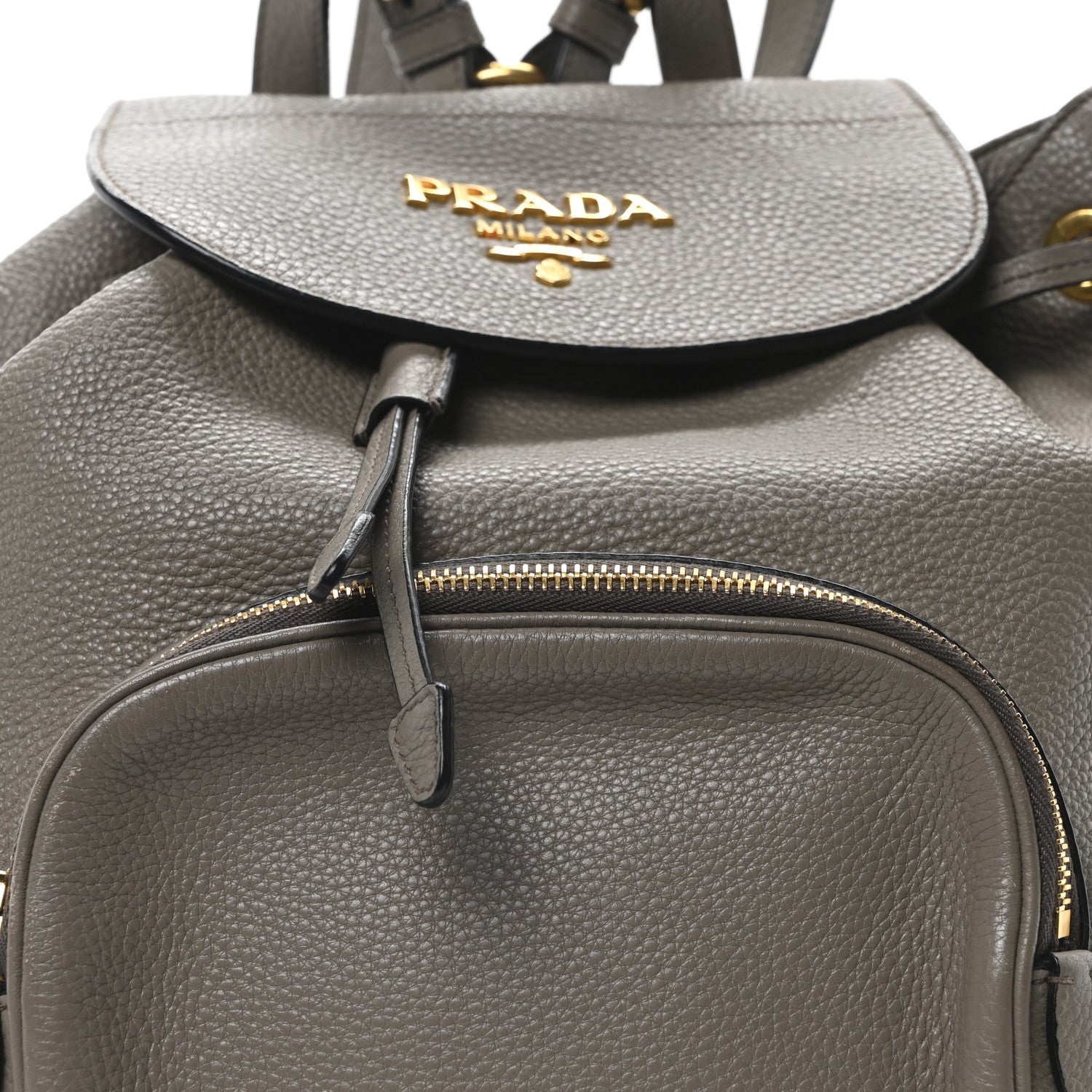 Prada Vitello Daino Backpack Argilla 7 of 9