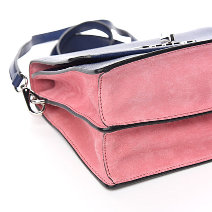 Miu Miu Goatskin Madras Miu Logo Shoulder Bag Inchiostro Bruyere 9 of 11