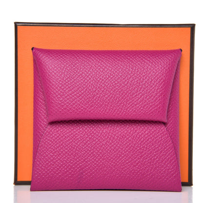 Hermes Epsom Bastia Coin Purse Rose Pourpre 8 of 8