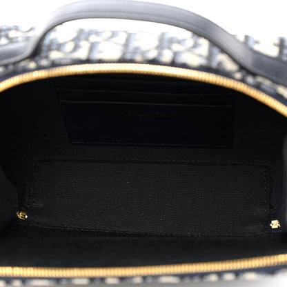 Christian Dior Oblique 30 Montaigne Top Handle Box Bag Blue 4 of 8