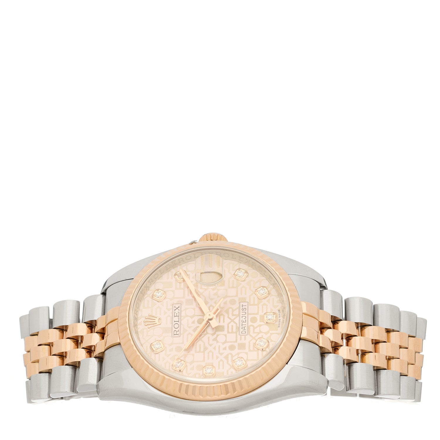 Rolex Stainless Steel 18K Everose Gold Diamond 36mm Oyster Perpetual Datejust Watch Pink Jubilee 116231 2 of 5