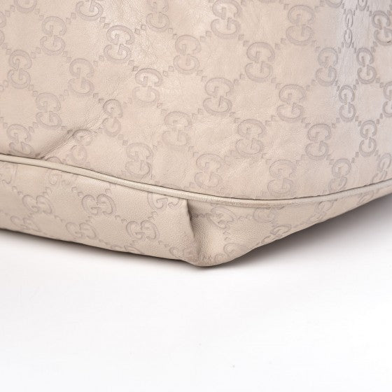 Guccissima Signature Medium Emily Hobo Mystic White