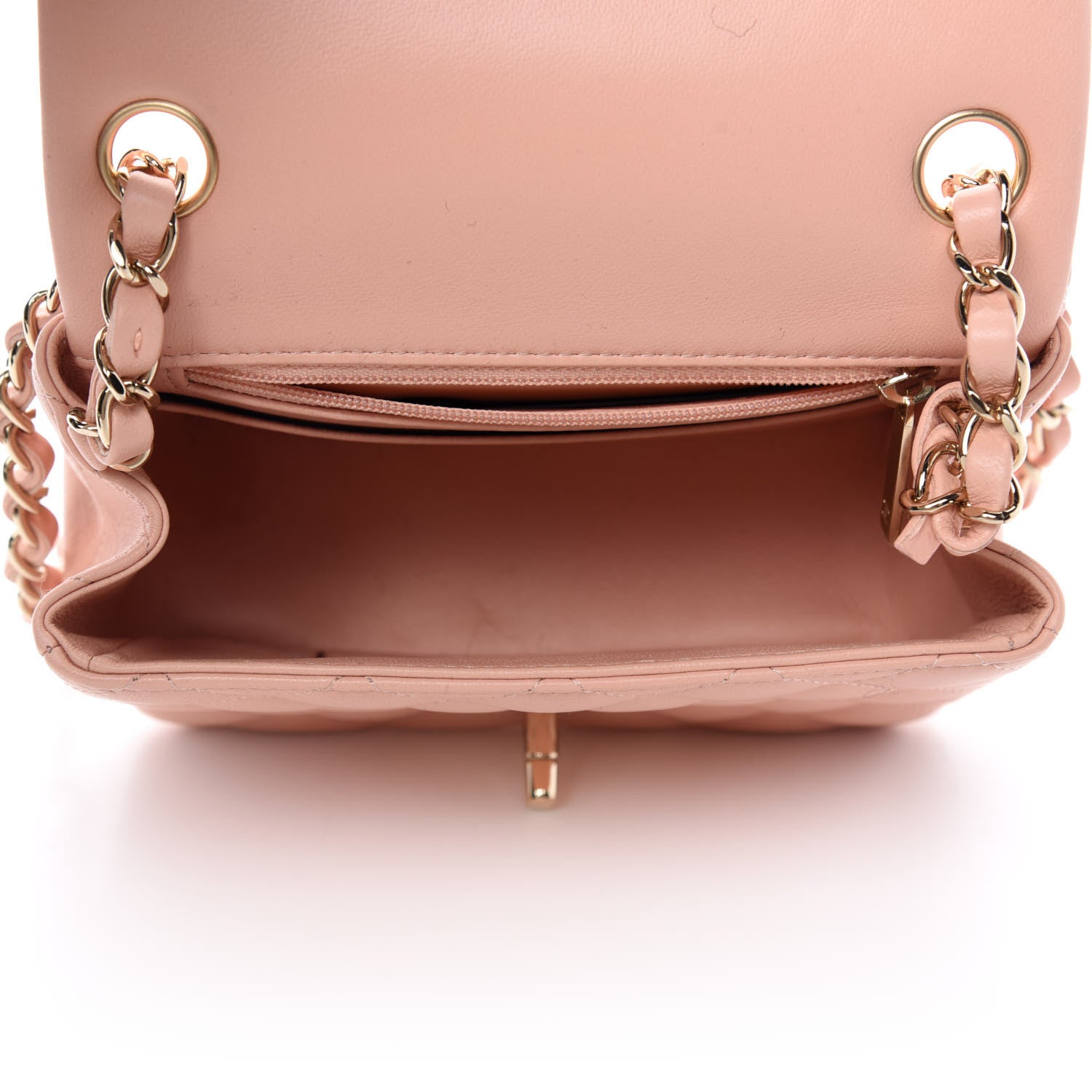 Chanel Lambskin Quilted Mini Square Flap Light Pink 4 of 9