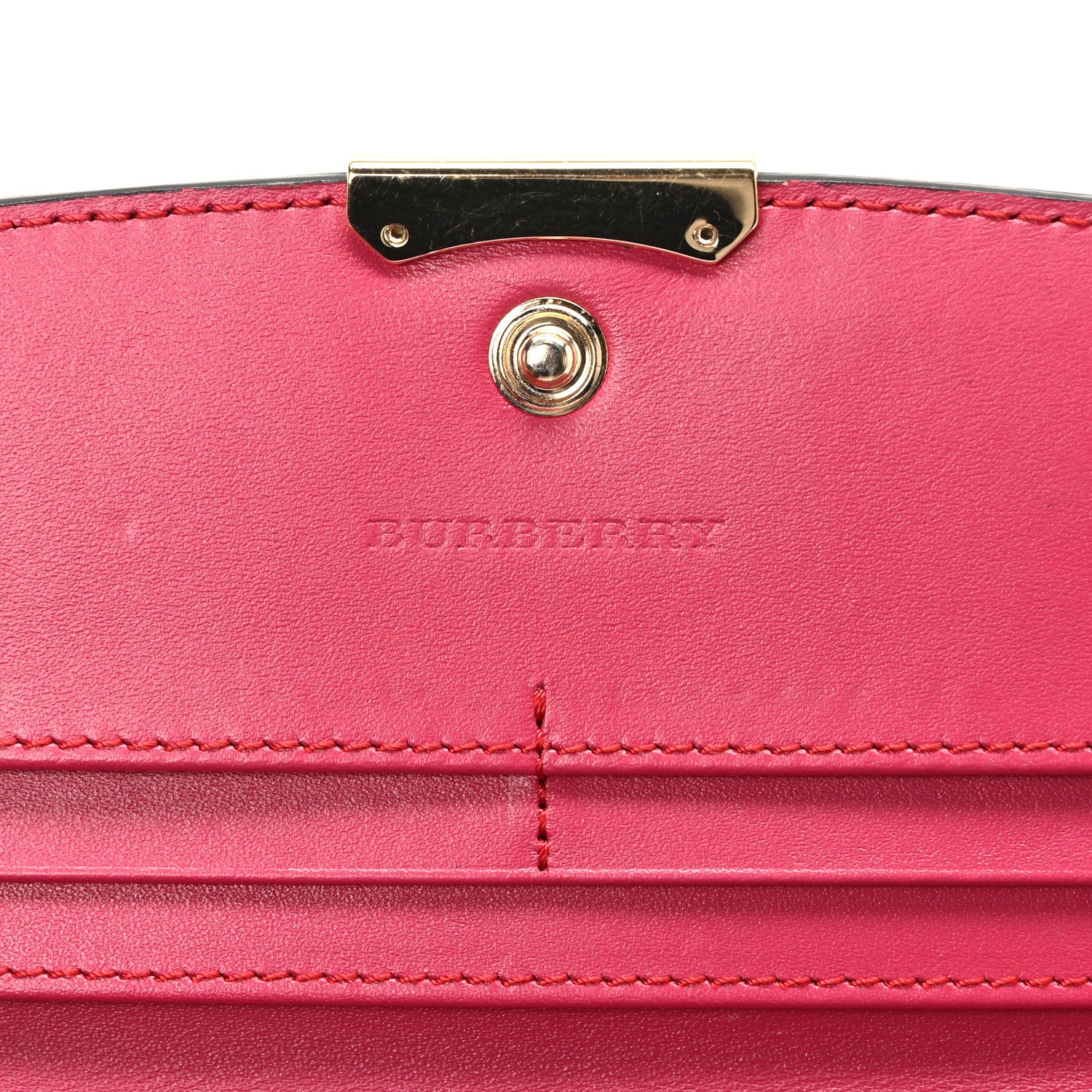 Burberry Signature Grain Calfskin Check Embossed Porter Continental Wallet Dark Plum 6 of 8