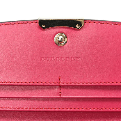 Burberry Signature Grain Calfskin Check Embossed Porter Continental Wallet Dark Plum 6 of 8