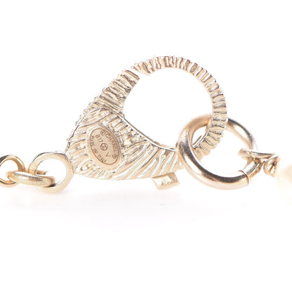 Chanel Pearl Bead Enamel CC Long Necklace Gold 4 of 5