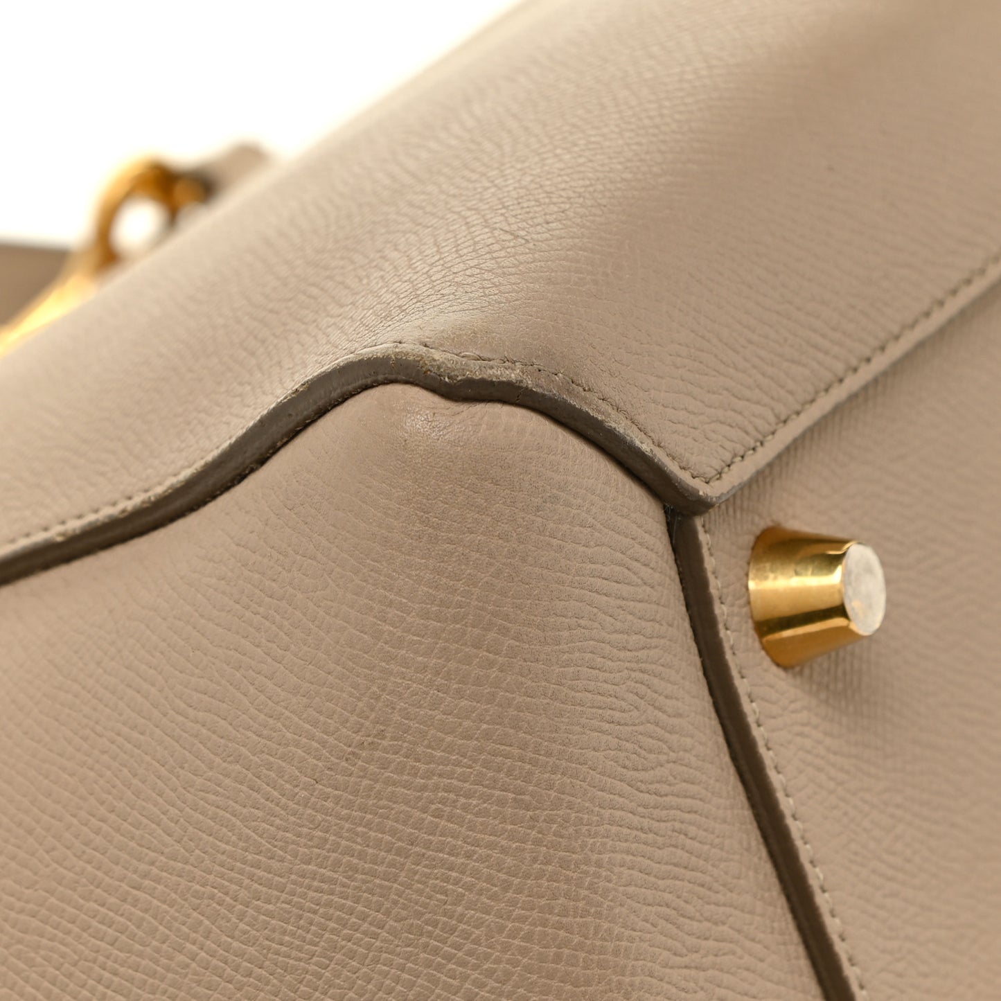Grained Calfskin Mini Belt Bag Light Taupe