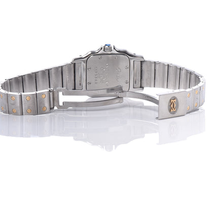 Cartier Stainless Steel 18K Yellow Gold 24mm Santos De Cartier Galbee Quartz Watch 6 of 7