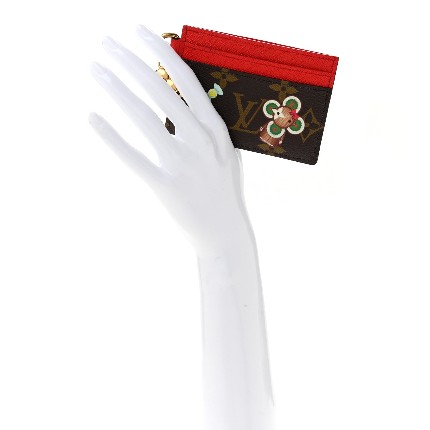 Louis Vuitton Monogram LV Charms 2024 Christmas Animation Candy Factory Card Holder Candy Red 2 of 7