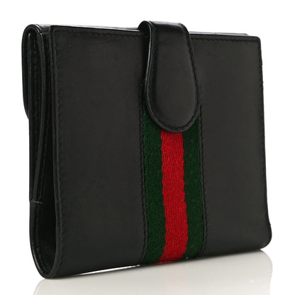 Gucci Calfskin Web Compact Wallet Black 4 of 16