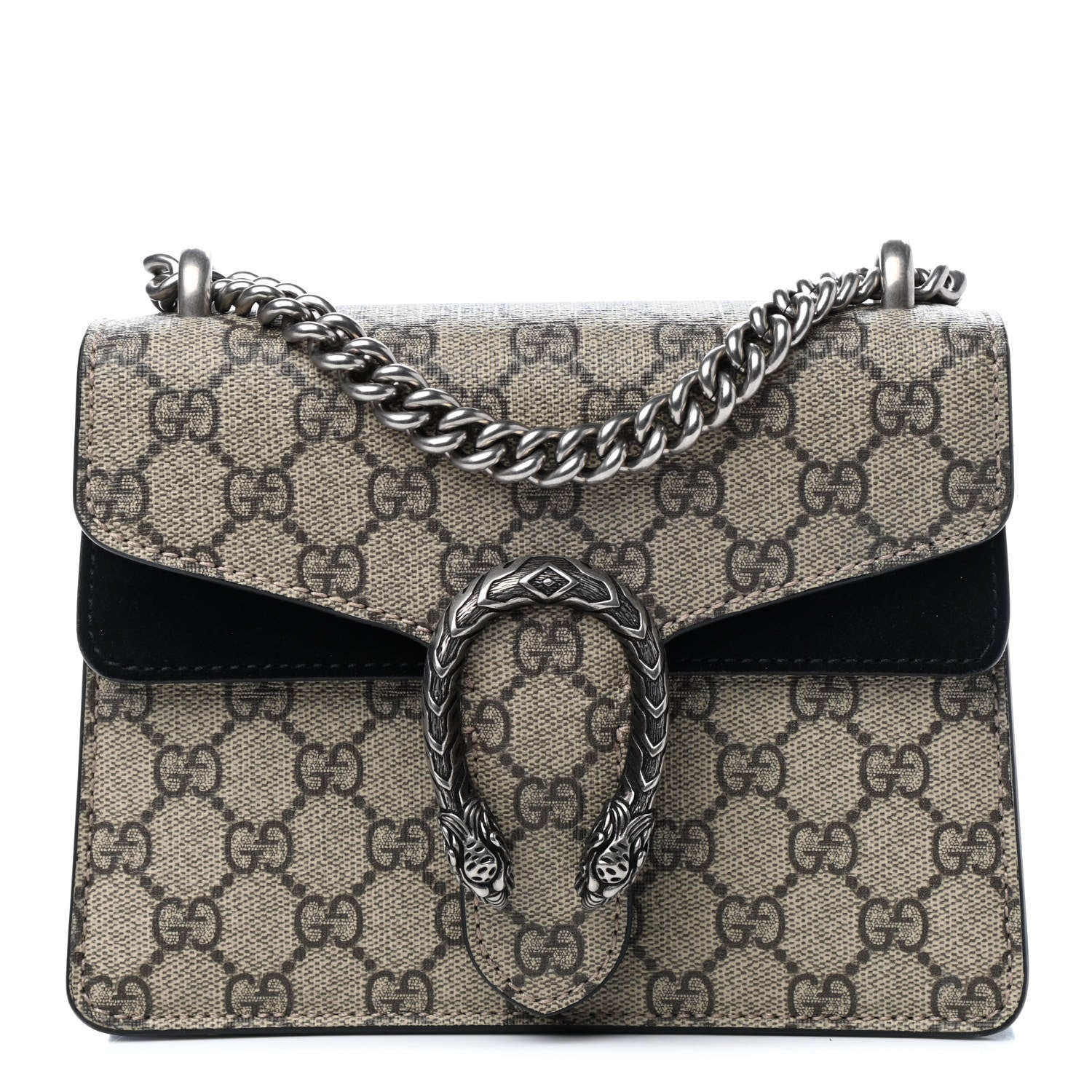 Gucci GG Supreme Monogram Mini Dionysus Shoulder Bag Black 1 of 9