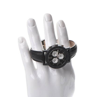 Bulgari Carbon Calfskin 38mm Marbella Quartz Watch Black 2 of 8