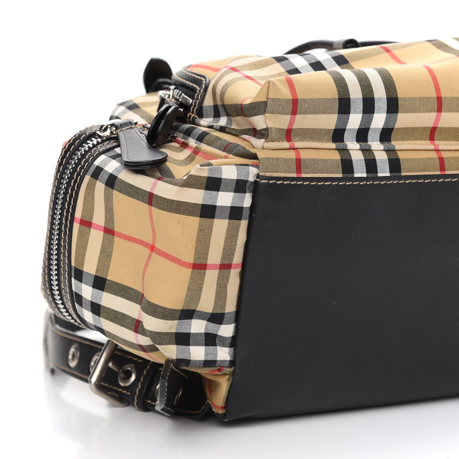 Burberry Nylon Vintage Check Medium Rucksack Backpack Antique Yellow 7 of 8