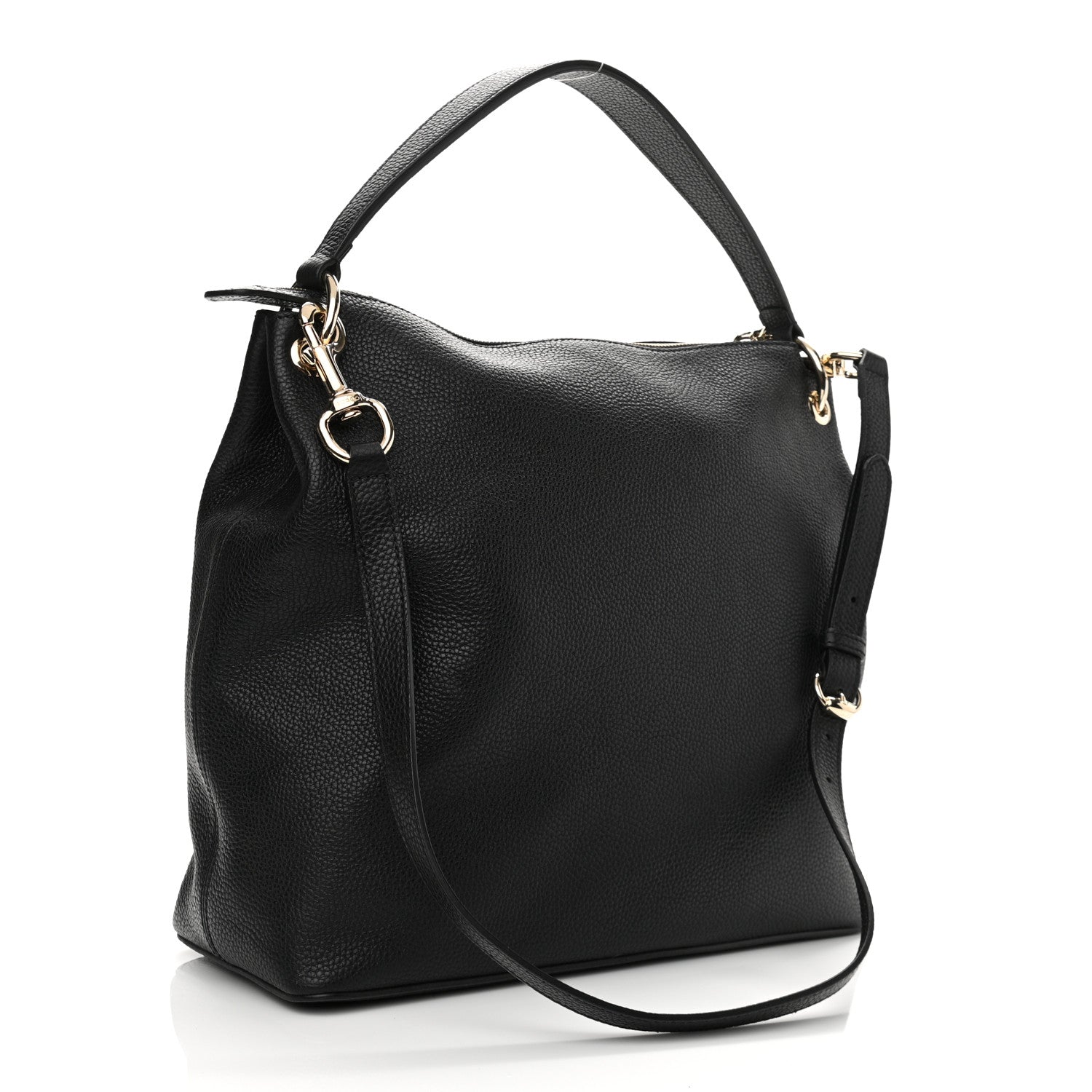 Gucci Pebbled Calfskin Large Soho Hobo Black 3 of 11