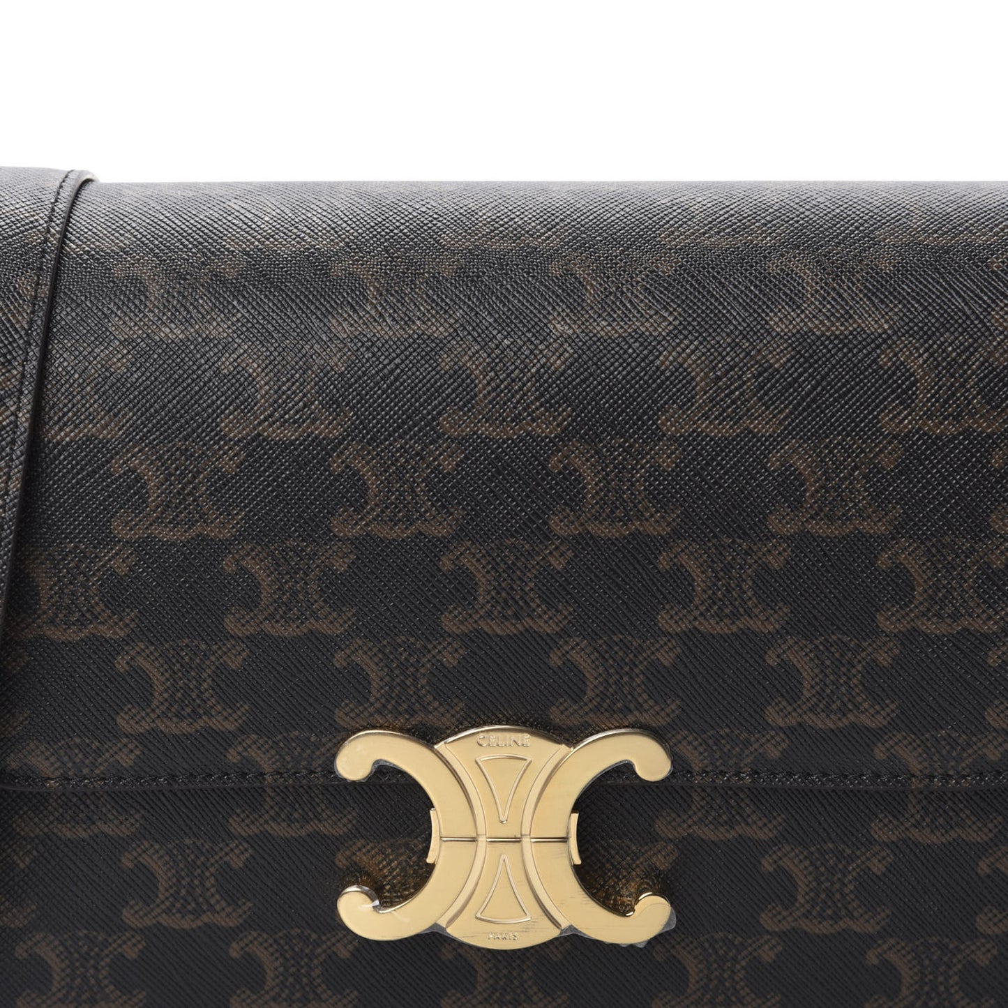 Calfskin Triomphe Canvas Medium Triomphe Tan