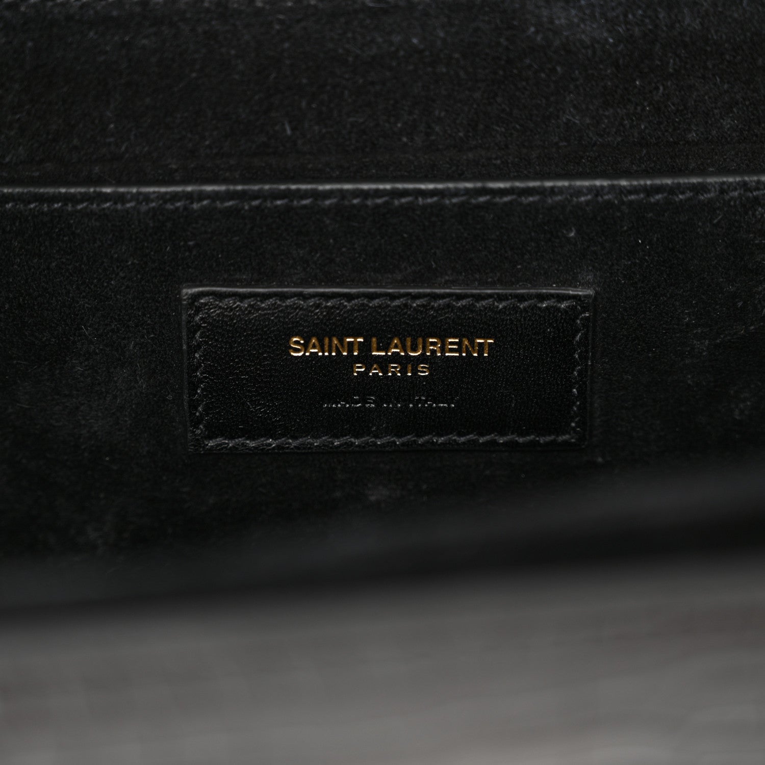 Saint Laurent Calfskin Crocodile Embossed Medium Bellechasse Satchel Black 6 of 13