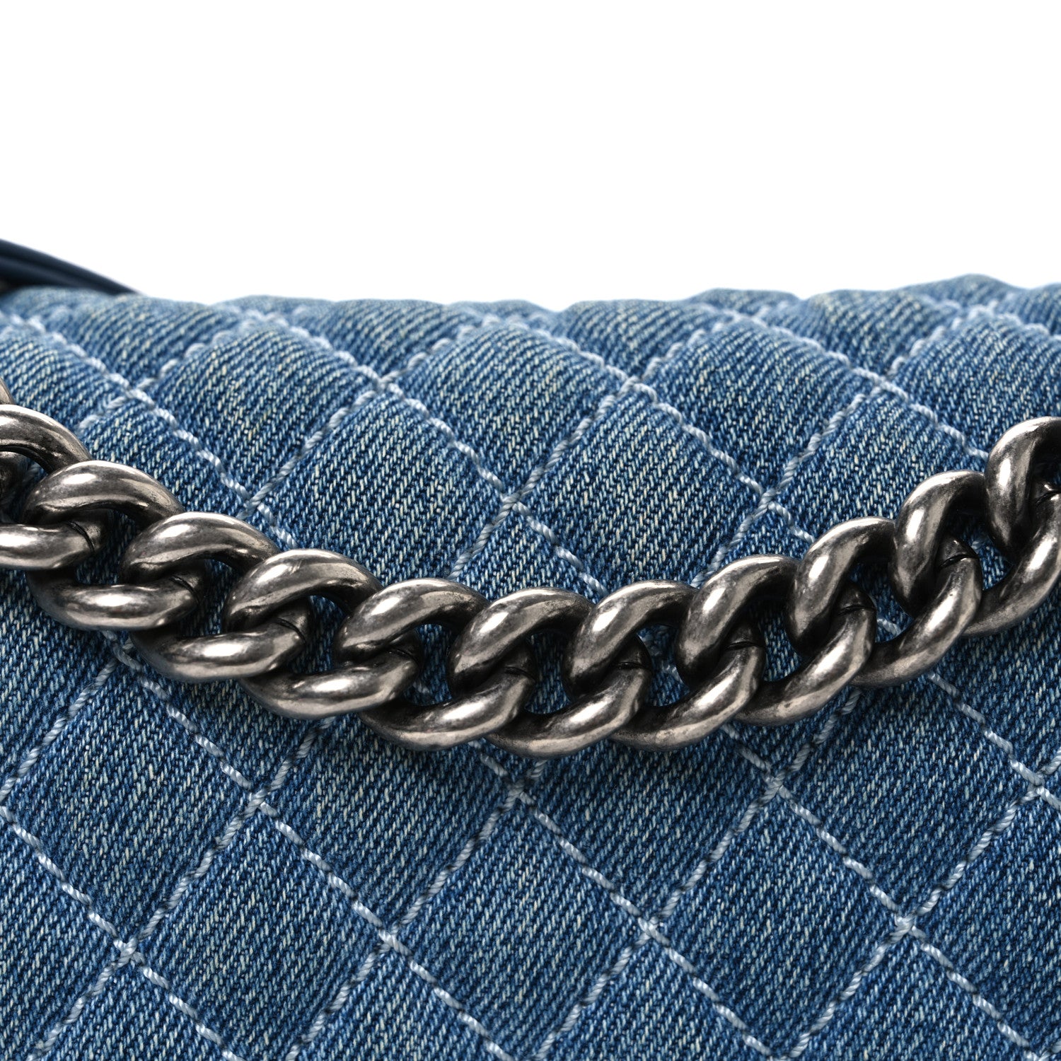 Chanel Denim Quilted Medium Boy Flap Blue 8 of 11