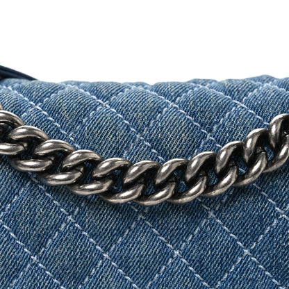 Chanel Denim Quilted Medium Boy Flap Blue 8 of 11