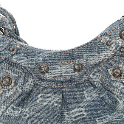 Balenciaga Denim BB Monogram Le Cagole Shoulder Bag XS Blue 9 of 12