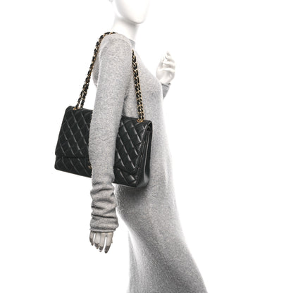 Chanel Lambskin Quilted Maxi Double Flap Black 2 of 10