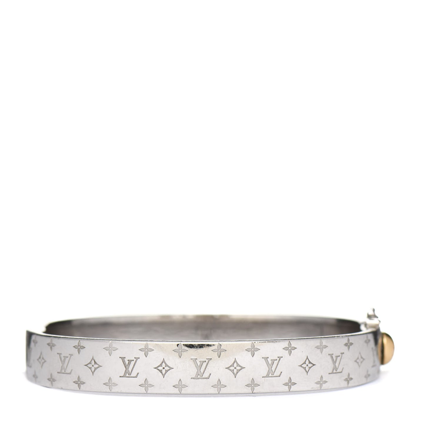 Brass Palladium Plated Nanogram Cuff M Silver