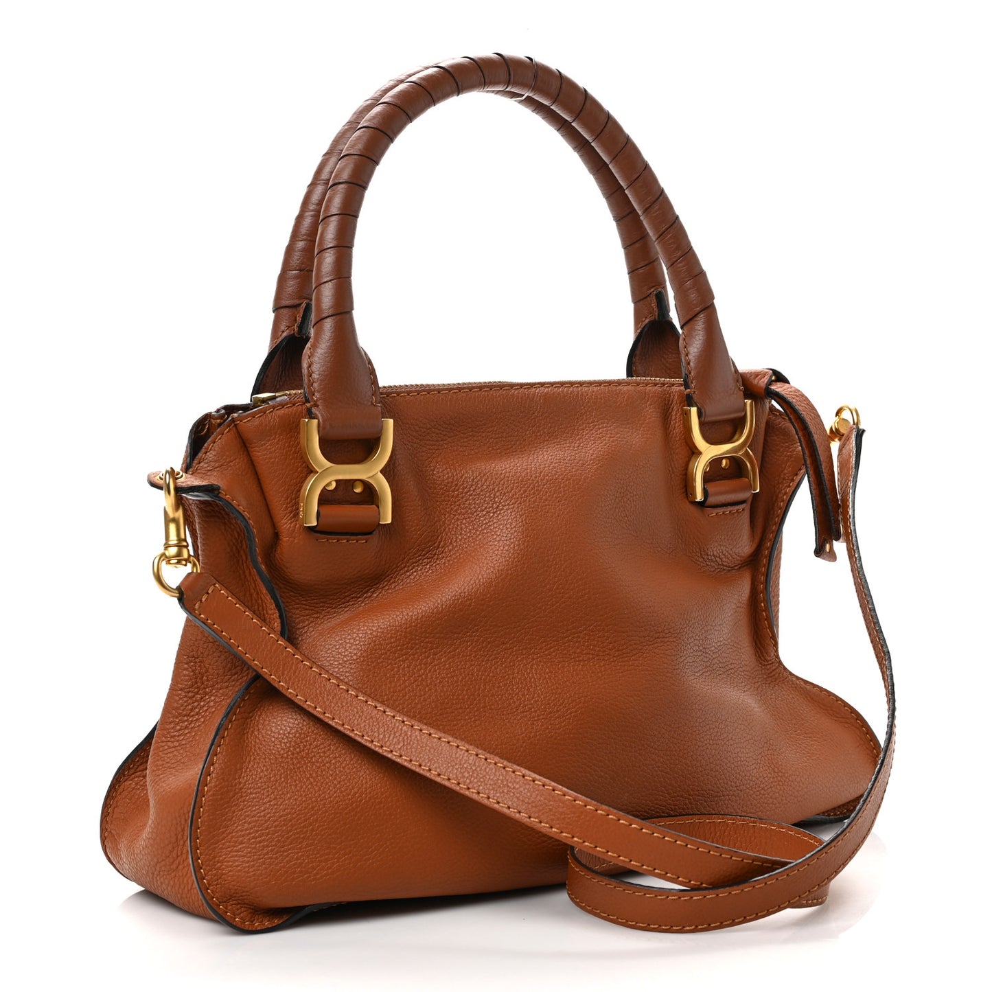 Calfskin Medium Marcie Satchel Tan
