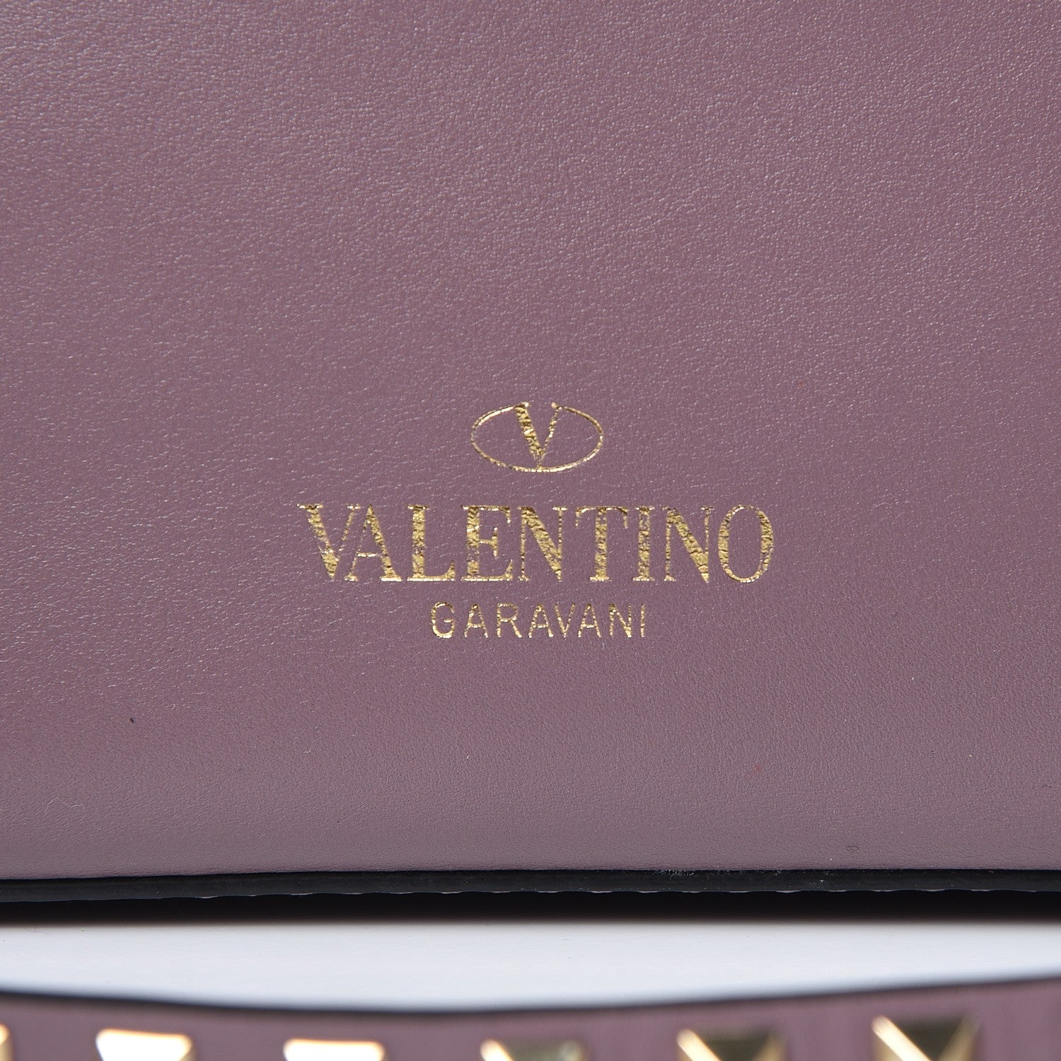 Valentino Garavani Calfskin Rockstud Single Handle Flap Bag Dark Mauve 9 of 11