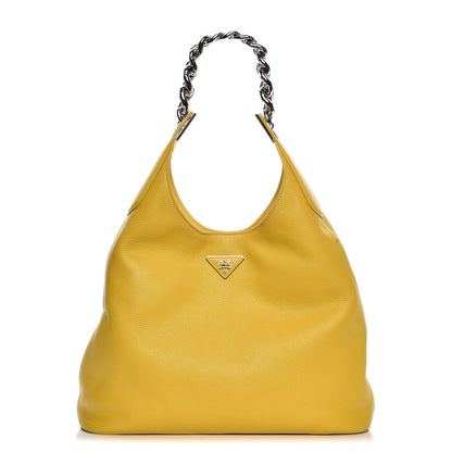 Prada Vitello Daino Chain Hobo Sole 1 of 12