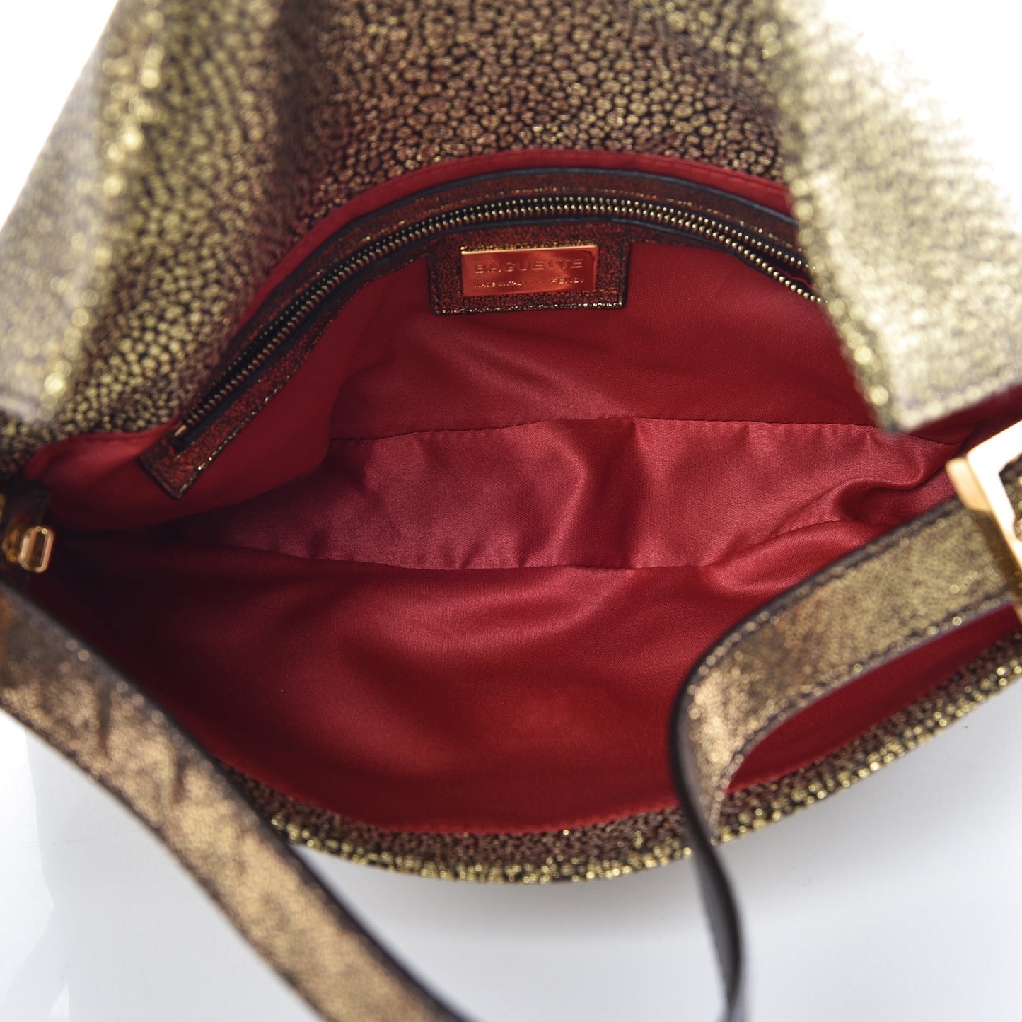 Metallic Canvas Baguette Gold