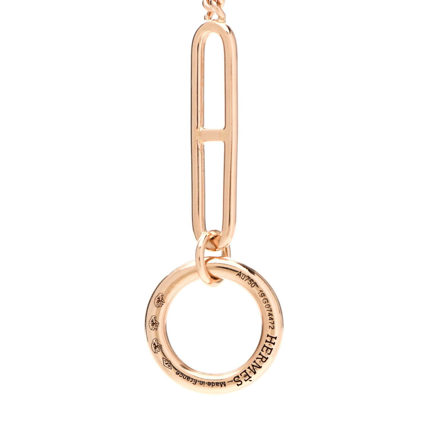 Hermes 18K Rose Gold Echappee Long Necklace 4 of 5