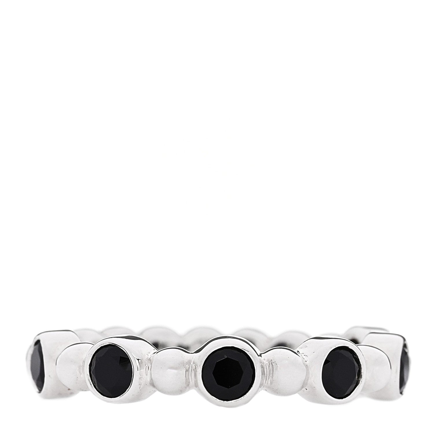 Tiffany Sterling Silver Black Spinel Ziegfeld Ring 53 6.25 1 of 4